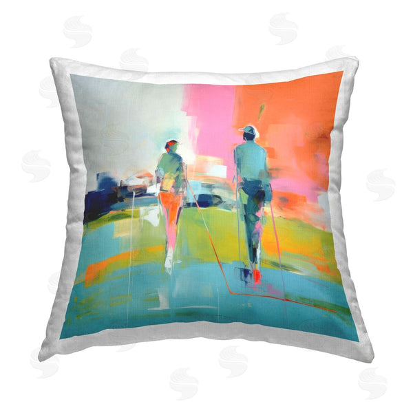 stupell industries Irena Orlov | Modern Golfers Scene Printed Throw Pillow