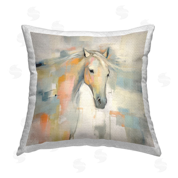 Stupell Industries Irena Orlov | Modern Horse Abstraction Printed Throw Pillow