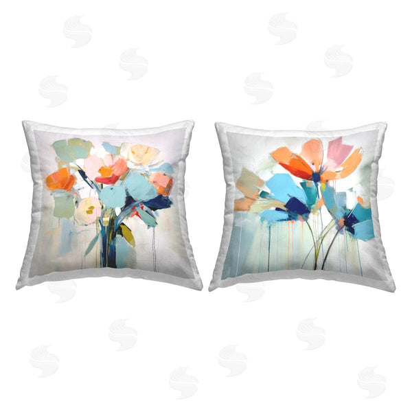 stupell industries Irena Orlov | Modern Mixed Bouquet Printed Throw Pillow Set