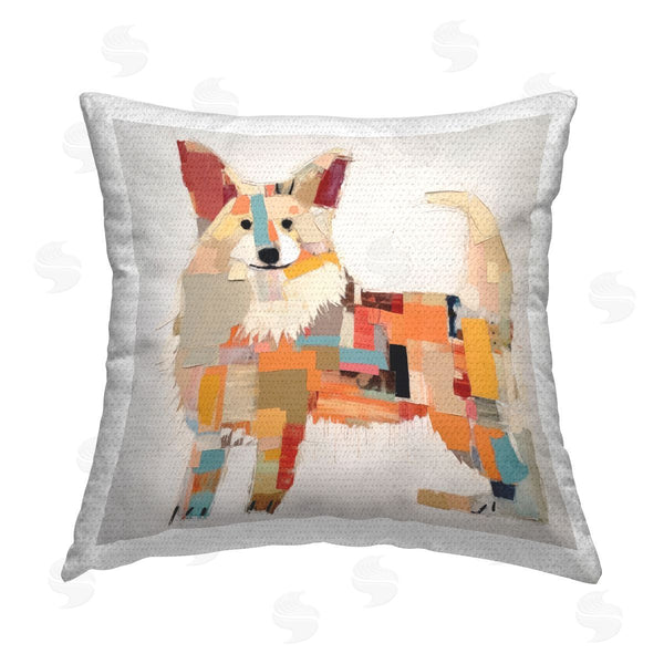 Stupell Industries Irena Orlov | Modern Patterned Dog Printed Throw Pillow