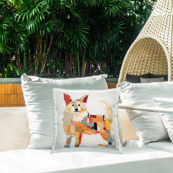 Stupell Industries Irena Orlov | Modern Patterned Dog Printed Throw Pillow