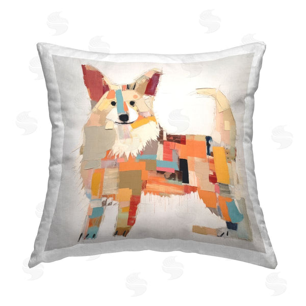 stupell industries Irena Orlov | Modern Patterned Dog Printed Throw Pillow