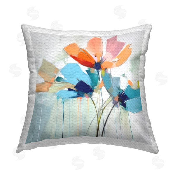 Stupell Industries Irena Orlov | Modern Splatter Flowers Printed Throw Pillow