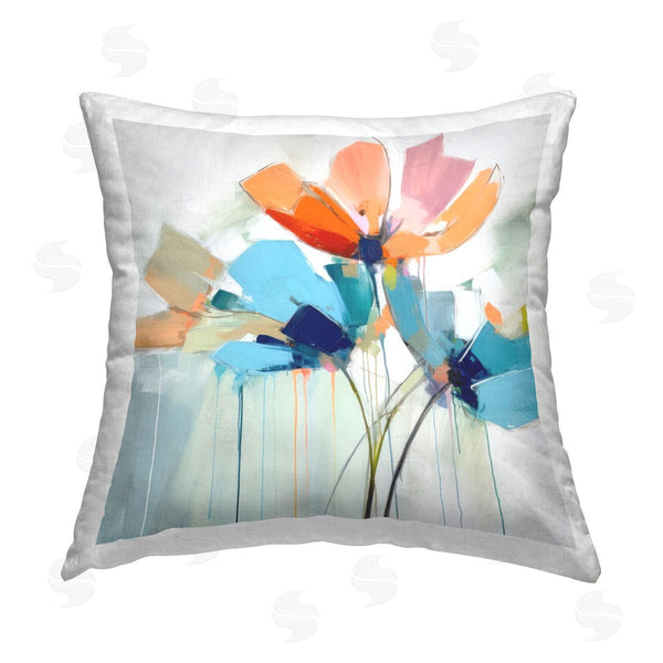 stupell industries Irena Orlov | Modern Splatter Flowers Printed Throw Pillow