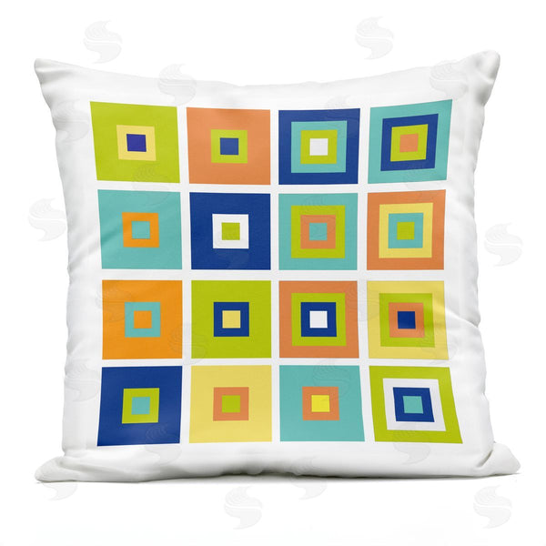 Stupell Industries Irena Orlov | Modern Squares Varied Hues Printed Throw Pillow