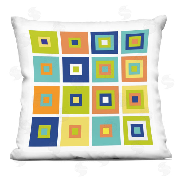 stupell industries Irena Orlov | Modern Squares Varied Hues Printed Throw Pillow