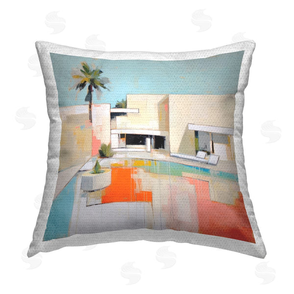 Stupell Industries Irena Orlov | Modern Tropical Villa Printed Throw Pillow