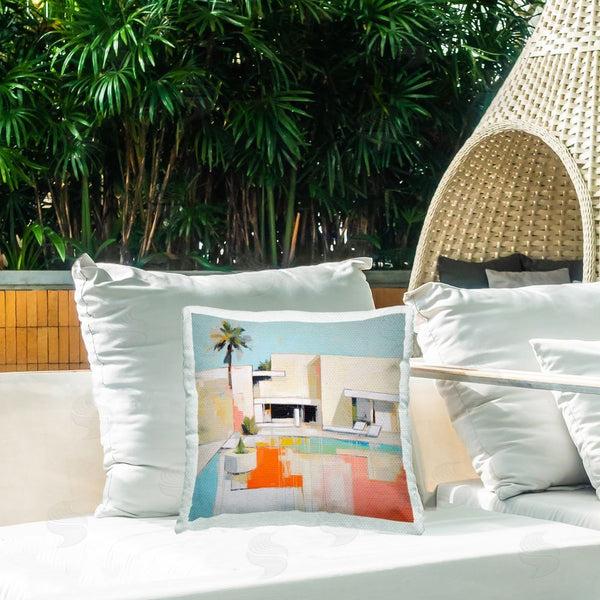 Stupell Industries Irena Orlov | Modern Tropical Villa Printed Throw Pillow