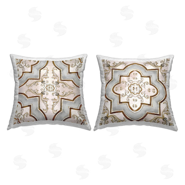 Stupell Industries Irena Orlov | Mosaic Tile Geometrics Printed Throw Pillow Set