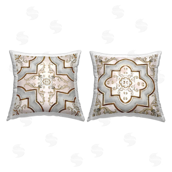 stupell industries Irena Orlov | Mosaic Tile Geometrics Printed Throw Pillow Set