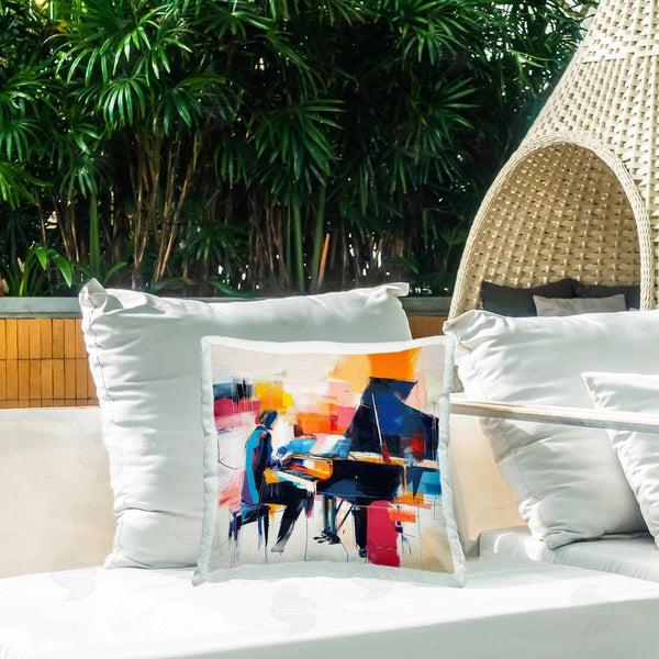 Stupell Industries Irena Orlov | Musical Melodies Piano Musician Printed Throw Pillow