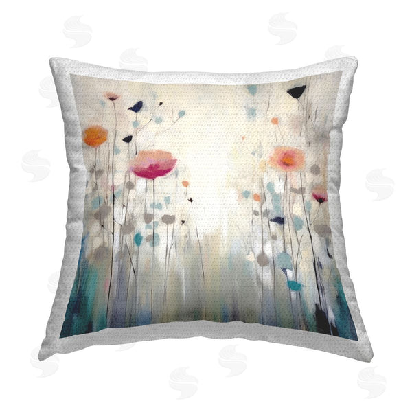 Stupell Industries Irena Orlov | Muted Flower Blooms Printed Throw Pillow