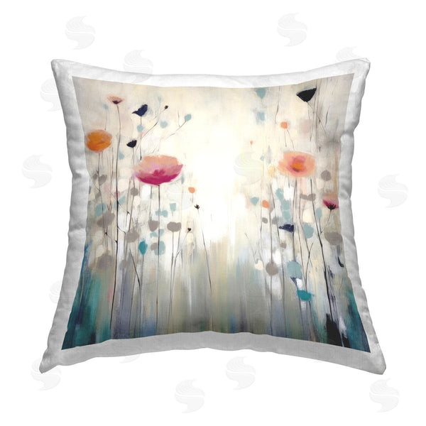 stupell industries Irena Orlov | Muted Flower Blooms Printed Throw Pillow