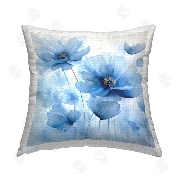 Stupell Industries Irena Orlov | Mystical Blue Poppies Printed Throw Pillow