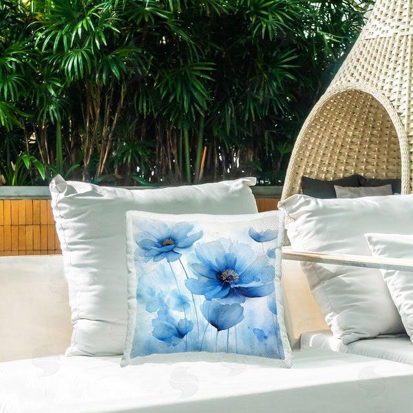 Stupell Industries Irena Orlov | Mystical Blue Poppies Printed Throw Pillow