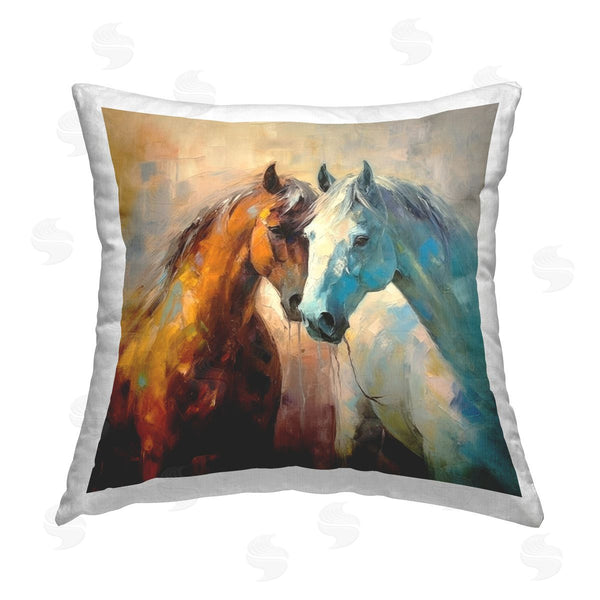 stupell industries Irena Orlov | Painterly Horse Pair Printed Throw Pillow