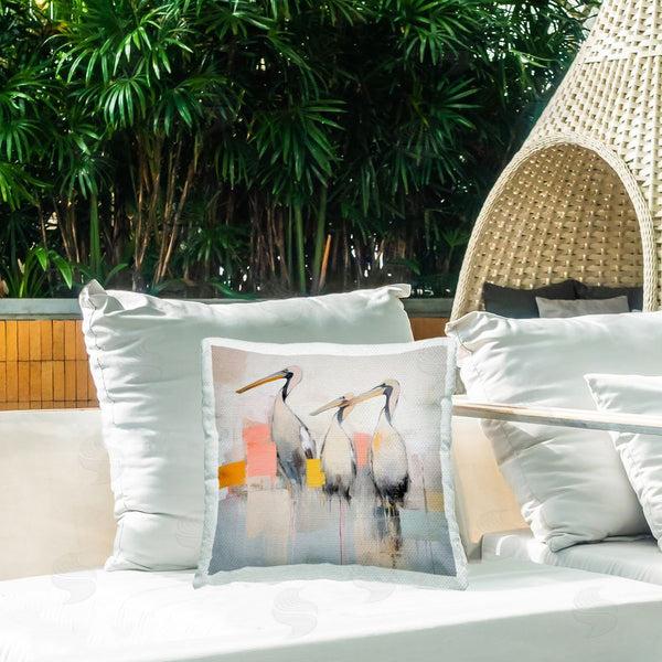 Stupell Industries Irena Orlov | Pelican Trio Abstract Printed Throw Pillow