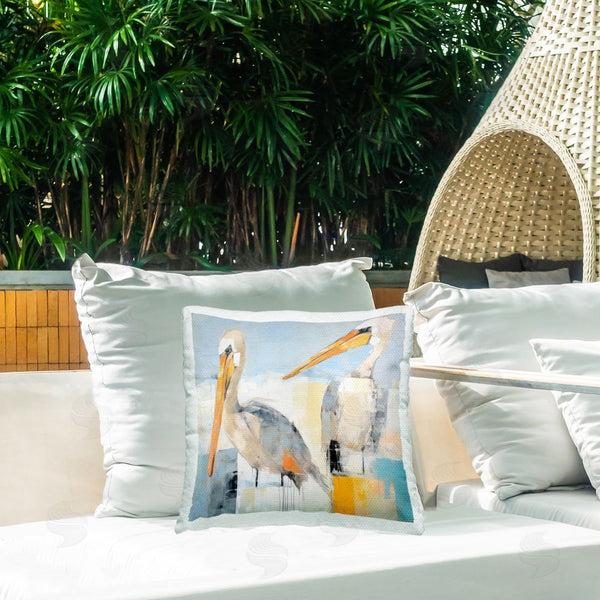 Stupell Industries Irena Orlov | Pelicans Abstract Pattern Printed Throw Pillow