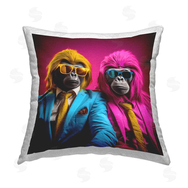 Stupell Industries Irena Orlov | Pink Fashion Apes Printed Throw Pillow