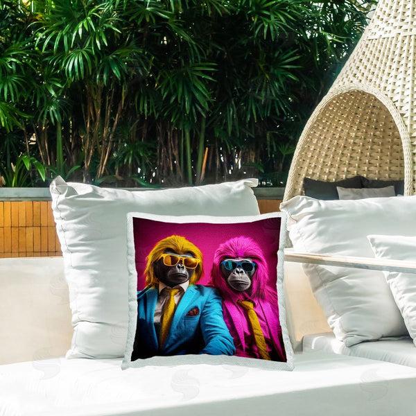 Stupell Industries Irena Orlov | Pink Fashion Apes Printed Throw Pillow