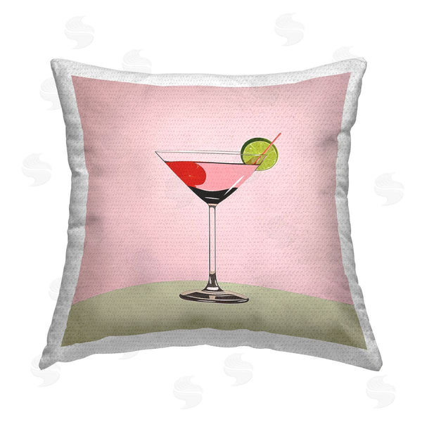 Stupell Industries Irena Orlov | Pink & Red Cocktail Printed Throw Pillow