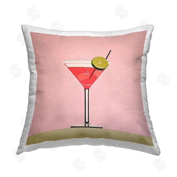 Stupell Industries Irena Orlov | Pink & Red Martini Printed Throw Pillow
