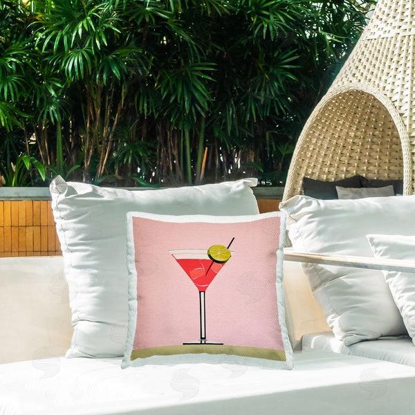Stupell Industries Irena Orlov | Pink & Red Martini Printed Throw Pillow