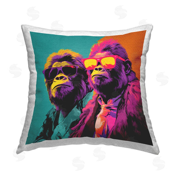 Stupell Industries Irena Orlov | Pop Style Gorillas Printed Throw Pillow