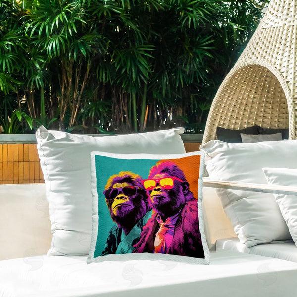 Stupell Industries Irena Orlov | Pop Style Gorillas Printed Throw Pillow