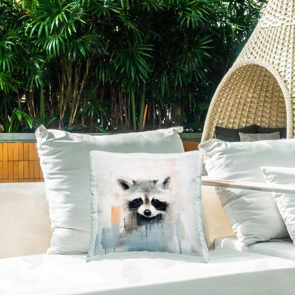 Stupell Industries Irena Orlov | Raccoon Modern Drip Printed Throw Pillow