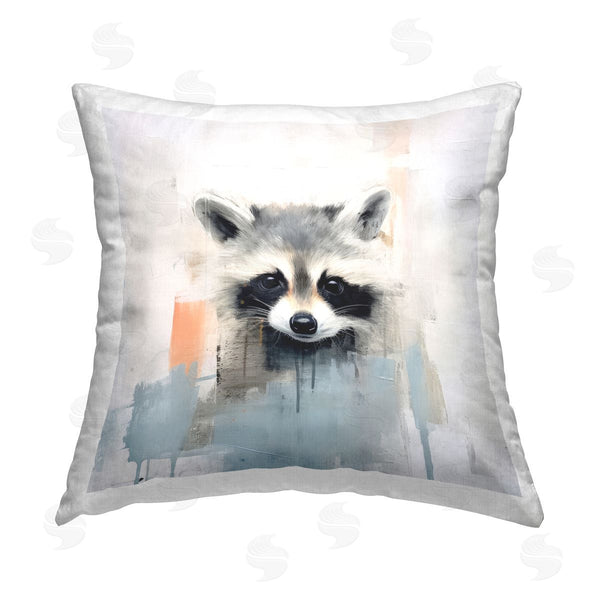 stupell industries Irena Orlov | Raccoon Modern Drip Printed Throw Pillow