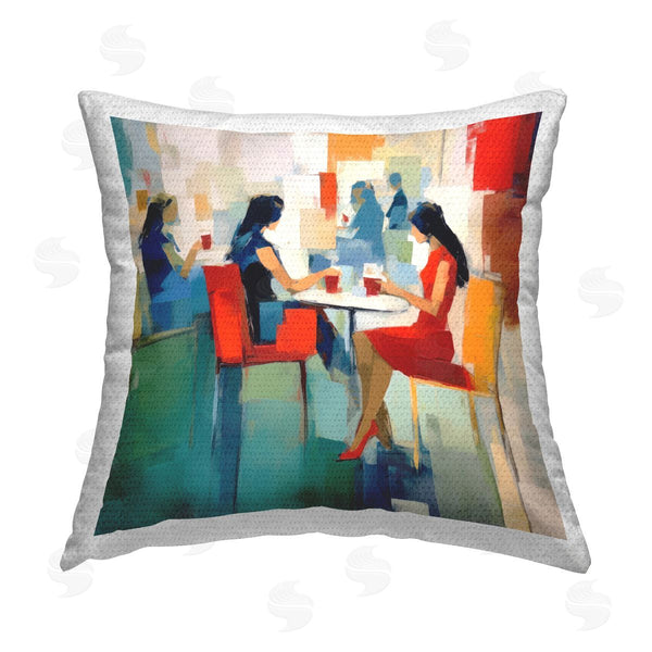 Stupell Industries Irena Orlov | Restaurant View Abstraction Printed Throw Pillow