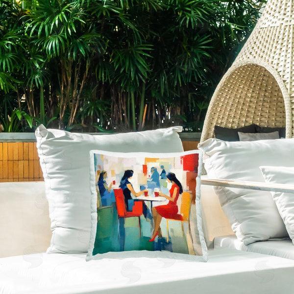 Stupell Industries Irena Orlov | Restaurant View Abstraction Printed Throw Pillow