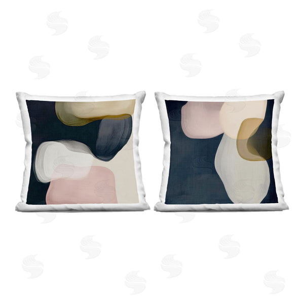 stupell industries Irena Orlov | Rounded Oblique Shapes Printed Throw Pillow Set