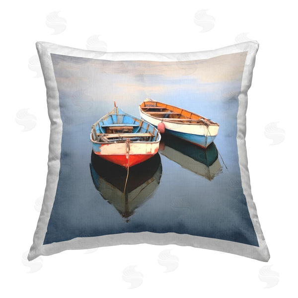 stupell industries Irena Orlov | Rowboats in Lake Printed Throw Pillow