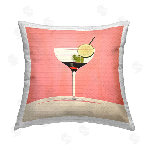 Stupell Industries Irena Orlov | Simple Cocktail & Lime Printed Throw Pillow