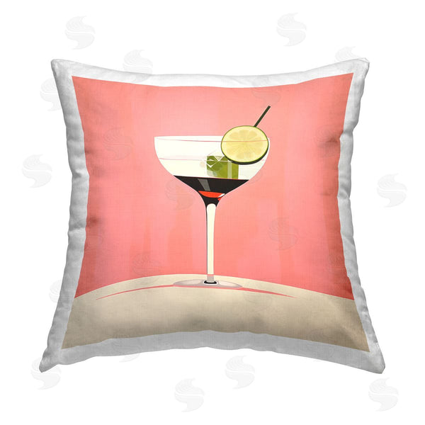stupell industries Irena Orlov | Simple Cocktail & Lime Printed Throw Pillow