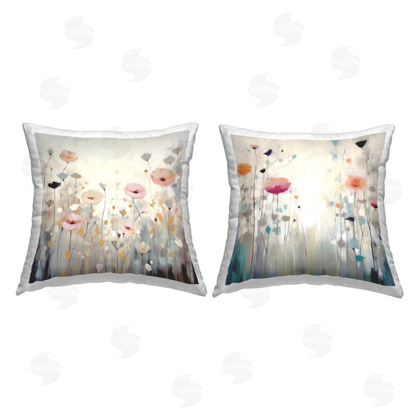 stupell industries Irena Orlov | Soft Muted Florals Printed Throw Pillow Set