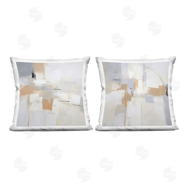 stupell industries Irena Orlov | Streaked Yellow Visionaries Printed Throw Pillow Set