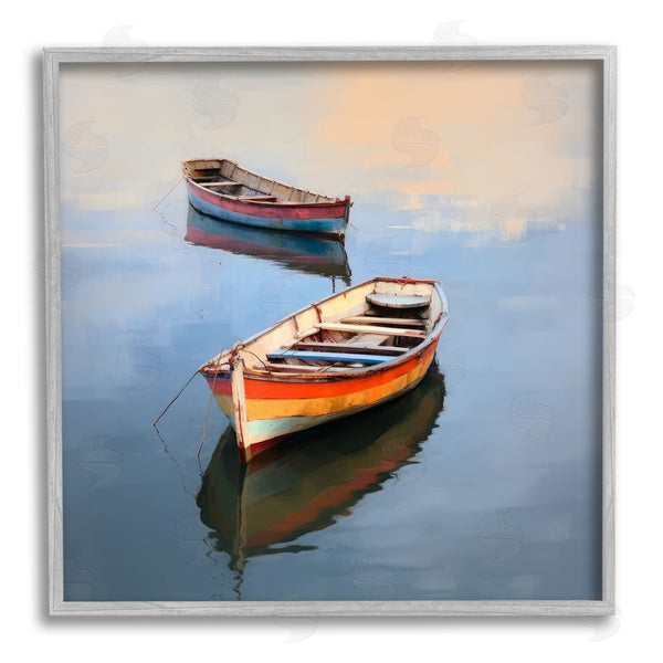 Stupell Industries Irena Orlov | Striped Boats In Lake
