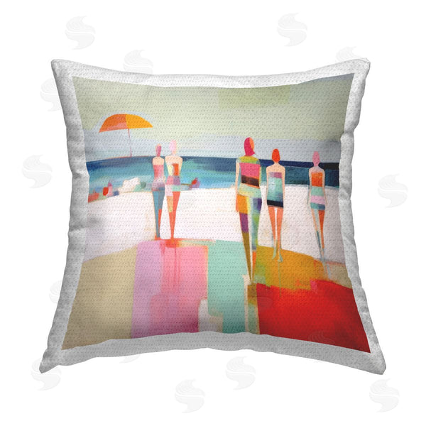 Stupell Industries Irena Orlov | Strolling On Beach Printed Throw Pillow