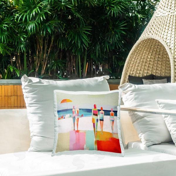 Stupell Industries Irena Orlov | Strolling On Beach Printed Throw Pillow