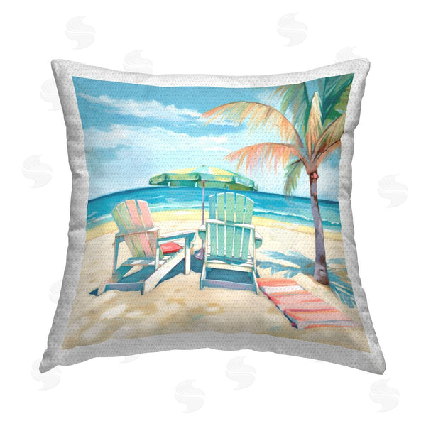 Stupell Industries Irena Orlov | Sunny Summer Beach Printed Throw Pillow