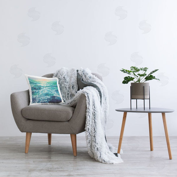 Stupell Industries Irena Orlov | Sunset Over Crashing Sea Printed Throw Pillow