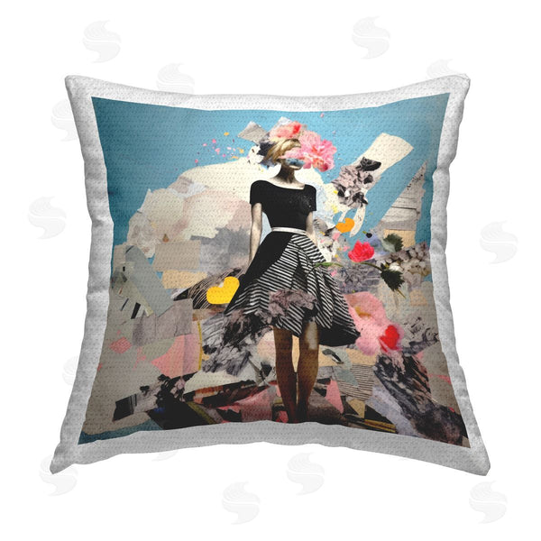 Stupell Industries Irena Orlov | Surreal Collage Woman Printed Throw Pillow