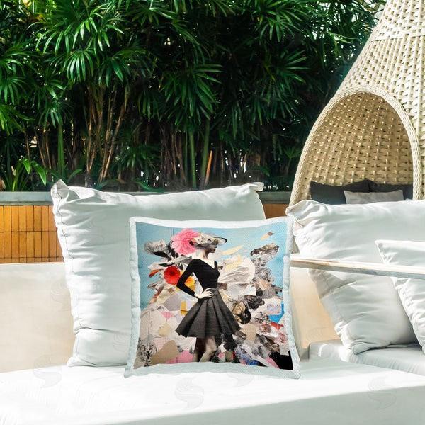 Stupell Industries Irena Orlov | Surreal Fashion Collage Printed Throw Pillow