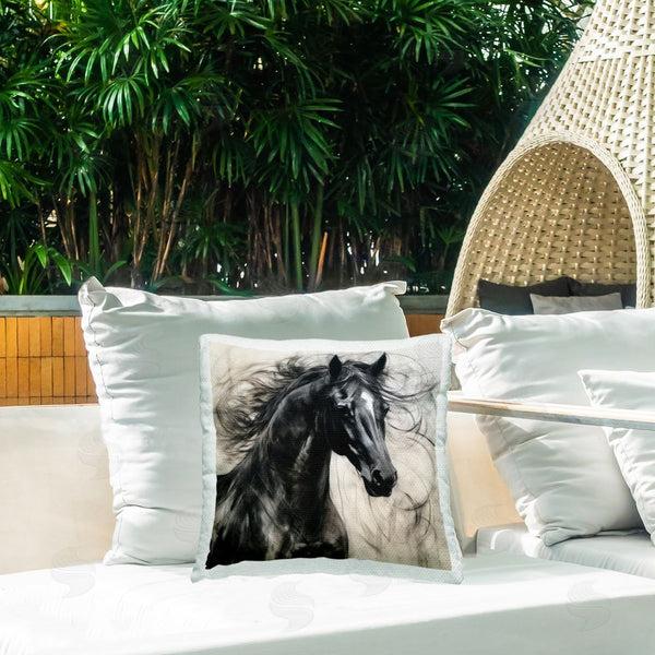 Stupell Industries Irena Orlov | Swirling Horse Portrait Printed Throw Pillow