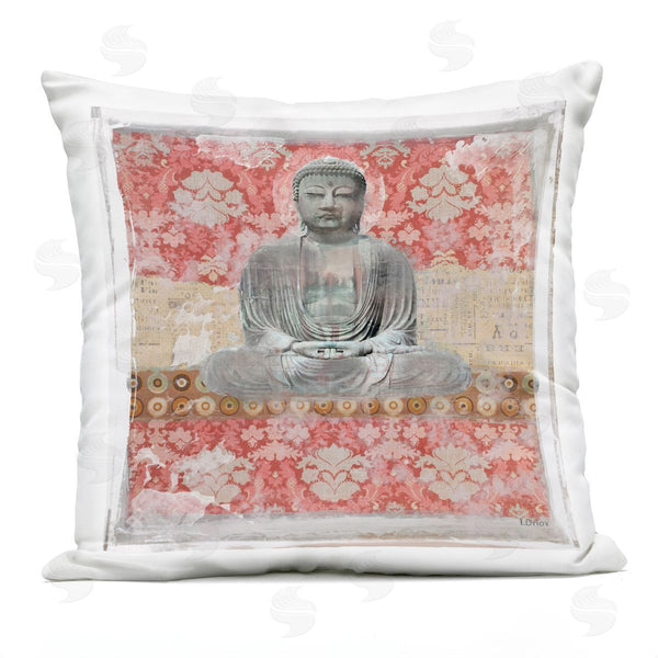 Stupell Industries Irena Orlov | Traditional Buddha Spiritual Collage Printed Throw Pillow