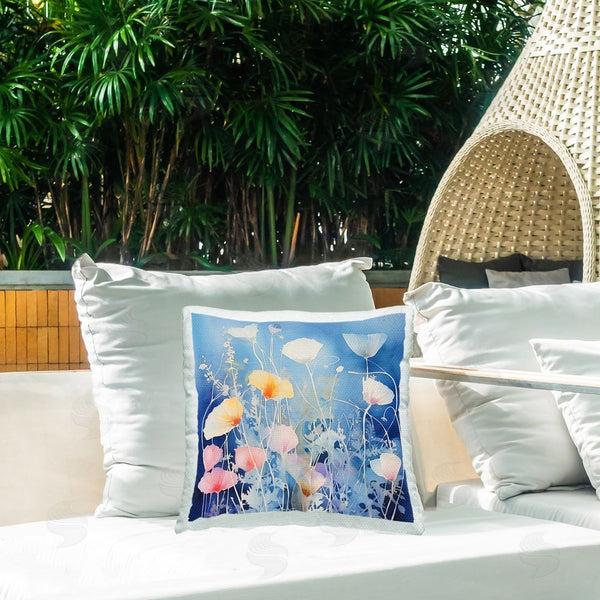 Stupell Industries Irena Orlov | Tranquil Floral Collage Printed Throw Pillow