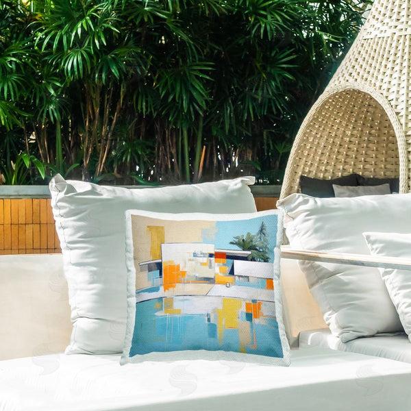 Stupell Industries Irena Orlov | Tropical Abode Abstraction Printed Throw Pillow